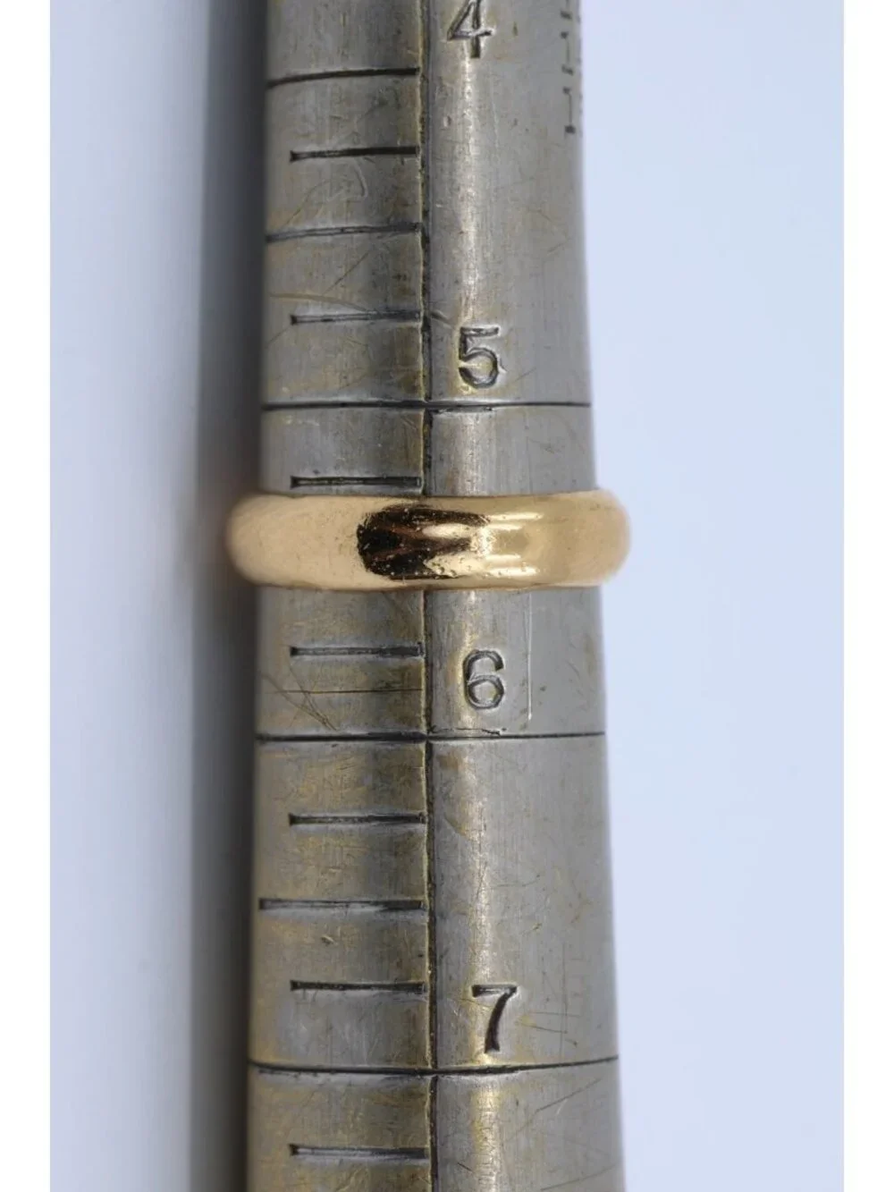 Unique 23K Karat Solid Yellow Gold Designer Polished Wedding Band Ring Size 5.50